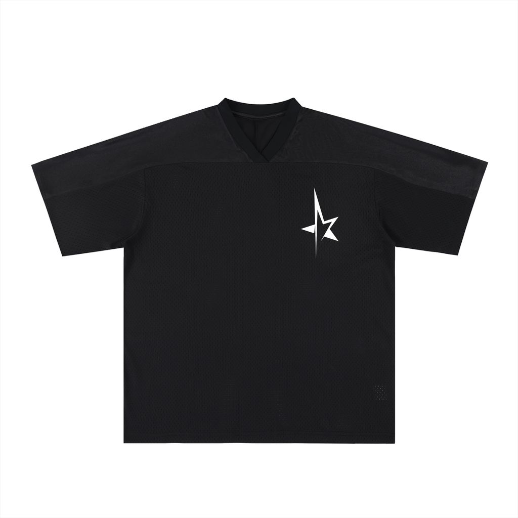 Oversized Mesh V-Neck Soccer Jersey
