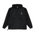 Packable Anorak Jacket — Minimal White Floral Cross Chest Logo