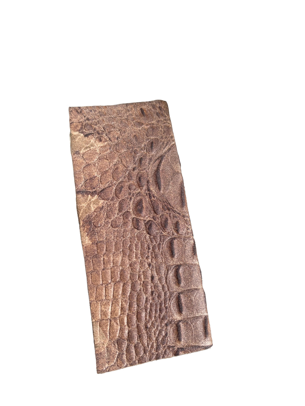 Gator embossed leather wallet