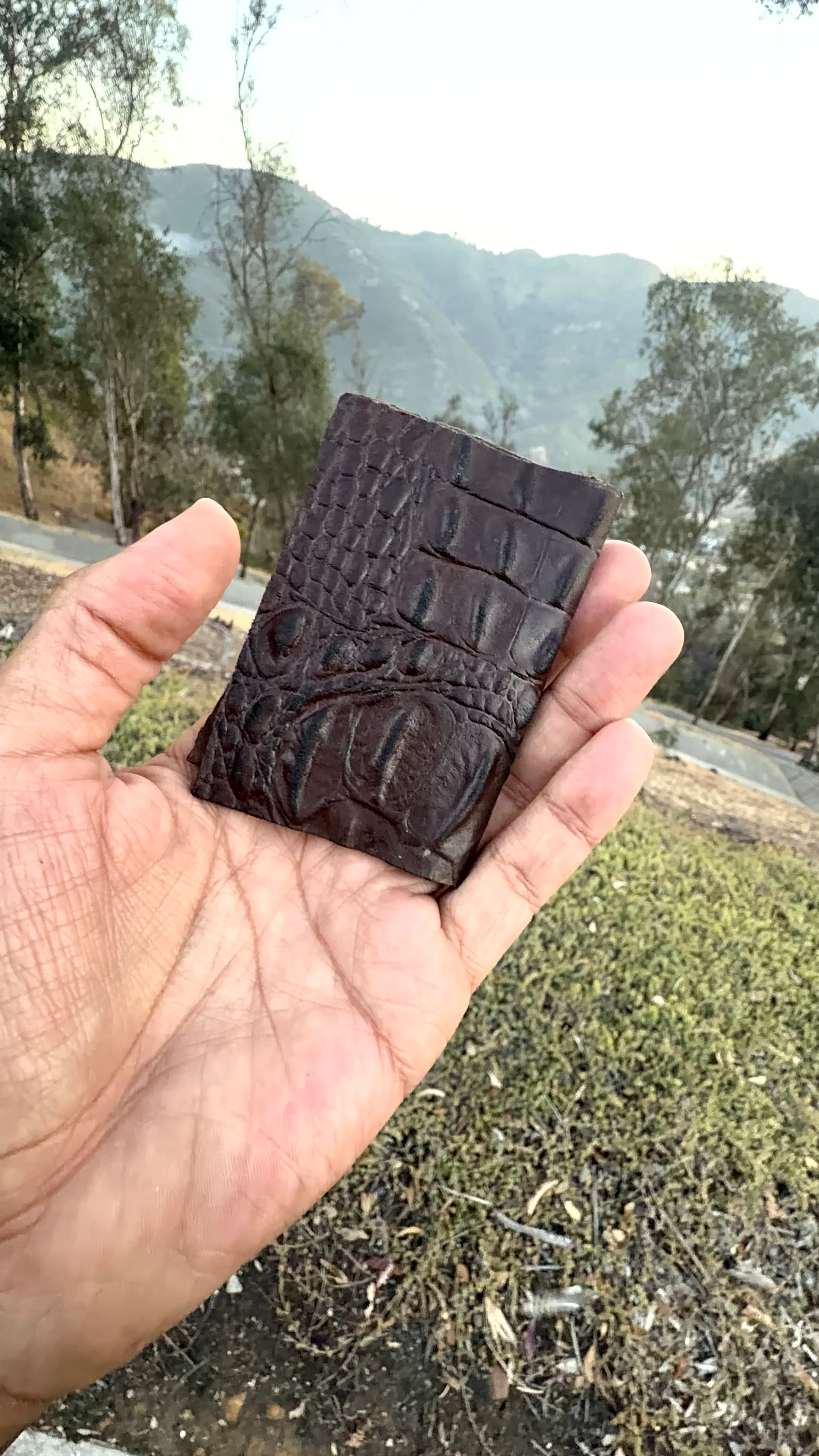Italian hornback cowhide leather wallet