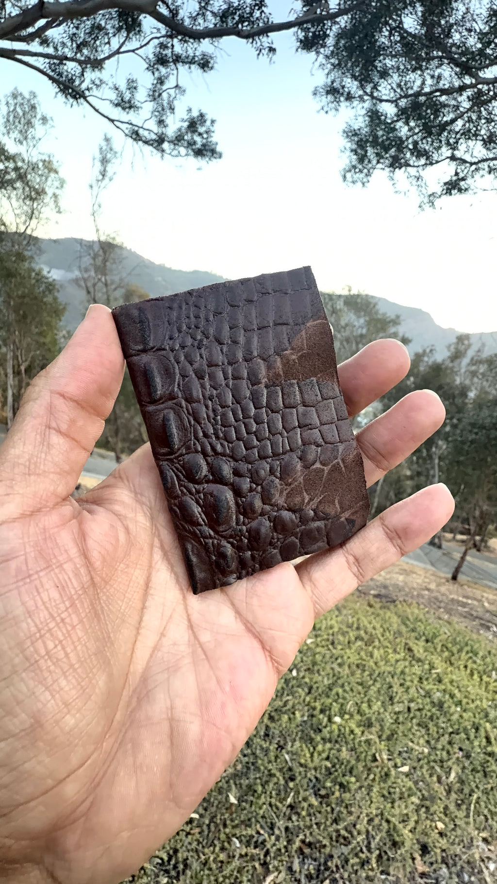 Italian hornback cowhide leather wallet