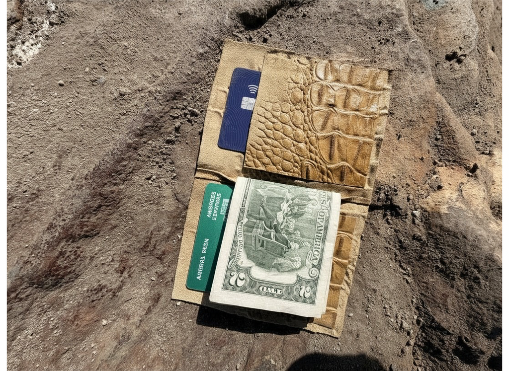 Italian hornback cowhide leather wallet