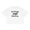 Unisex Boxy Drop Shoulder Crop T-Shirt